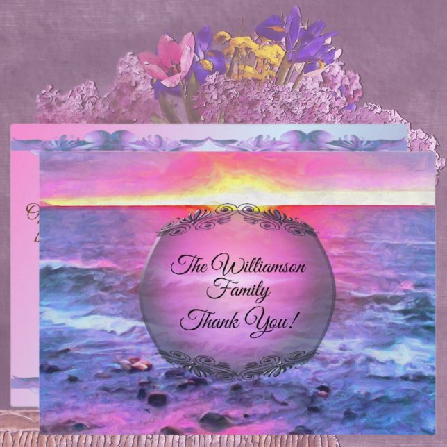 Cartão De Agradecimento México Família Sunset Obrigado 0909 (Criador carregado)