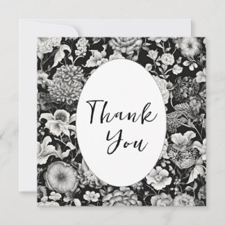 Cartão De Agradecimento Midnight Bloom: Um Floral Escuro