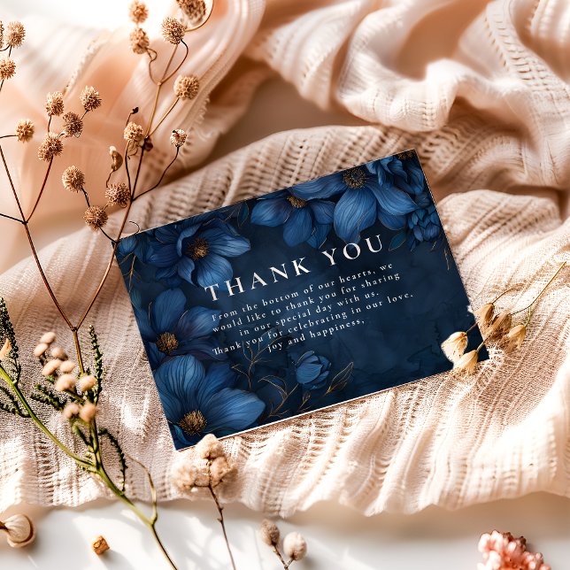 Cartão De Agradecimento Midnight Copper Garden Wedding (Criador carregado)