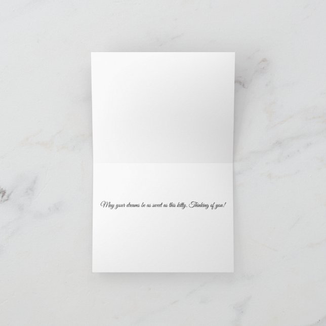 Cartão De Agradecimento Midnight Kitty Adventure_Thinking of You Card (Interior)