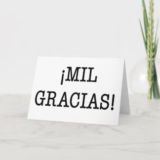 Cartão De Agradecimento ¡MIL GRACIAS! - Thank you greeting card in Spanish