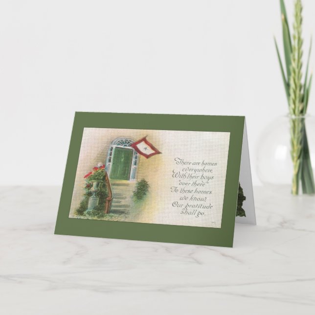 Cartão De Agradecimento Militar: Obrigado (Frente)