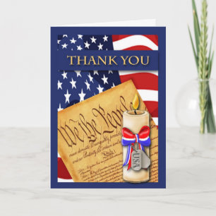 Cartão De Agradecimento Military Thank You Card