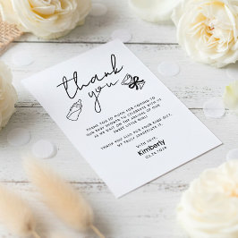 Cartão De Agradecimento Milk Bottle Champagne Baby Shower Thank You