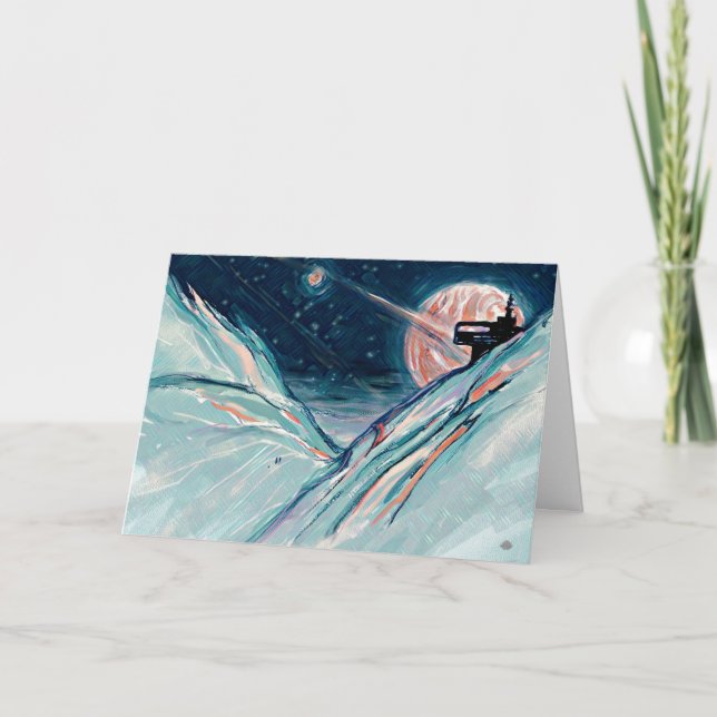 Cartão De Agradecimento Minha futura casa no espaço (Frente)