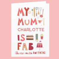 Minha Mãe é Fab Personalizado Diversão Card