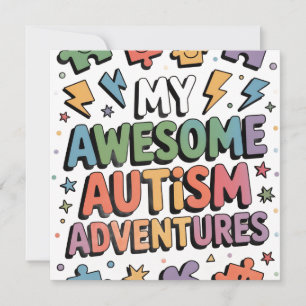 Cartão De Agradecimento Minhas Vantagens Incríveis de Autismo