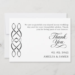 Cartão De Agradecimento Minimal Celtic Knot Wedding Thank You Card