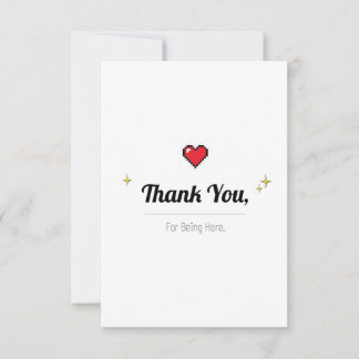 Cartão De Agradecimento Minimal Thank You Card – Appreciation and Greeting