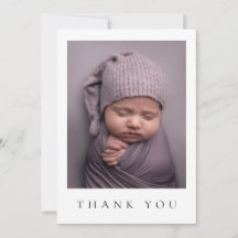 Minimalist Baby Thank You Card Neutral