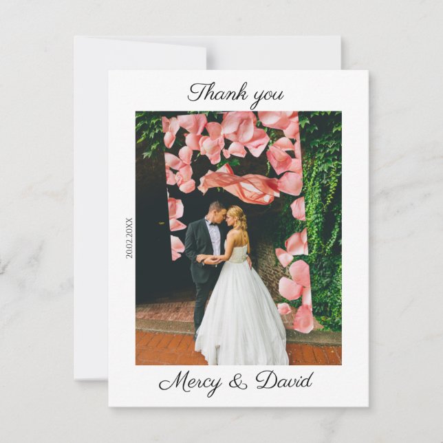 Cartão De Agradecimento Minimalist Boho Thank you card (Frente)