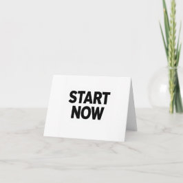 Cartão De Agradecimento Minimalist bold start now text