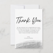 Minimalist Doodle Wedding Thank You Card
