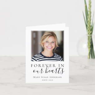 Cartão De Agradecimento Minimalist Photo Sympathy Funeral