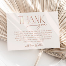 Cartão de Agradecimento Minimalista Boho Neutro pa