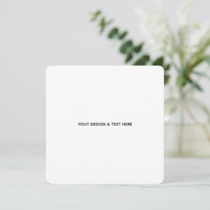 Cartão De Agradecimento Minimalista Branco Elegante para Qualquer Ocasião