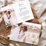 Cartão De Agradecimento Minimalista De Casamento Obrigado Foto Elegante Mo<br><div class="desc">Nado Obrigado Cartões que têm uma foto na frente e atrás. Os cartões de agradecimento contêm uma tipografia cursiva moderna,  escrita com letra de mão,  que é elegante,  simples e moderna para usar após a celebração do dia do casamento.</div>
