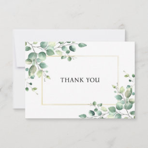 Cartão De Agradecimento Minimalista Funeral Ortodoxo Cristão Greenery