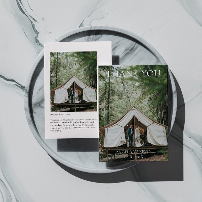 Cartão de agradecimento minimalista moderno elegan (Criador carregado)