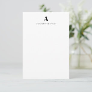 Cartão De Agradecimento Minimalista Moderno Preto e Branco Personalizado
