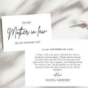 Cartão De Agradecimento Minimalista Para Minha Sogra No Dia Do Meu Casamen