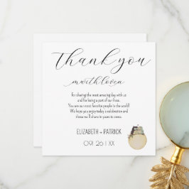 Cartão De Agradecimento Minimalista sofisticado, corujas apaixonadas