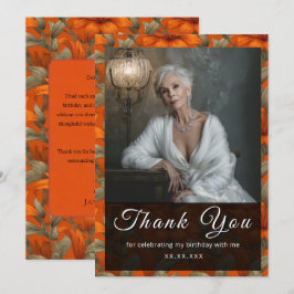 Cartão De Agradecimento Minimalistic Custom Lilies Floral Romantic Party