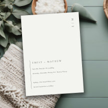 Mínimo de preto e branco Moderno Salve o Convidado