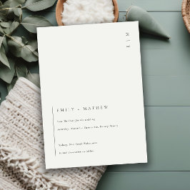 Cartão De Agradecimento Mínimo de preto e branco Moderno Salve o Convidado