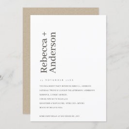 CARTÃO DE AGRADECIMENTO MÍNIMO SCANDI PBLACK & WHITE NOIVADO INVITE