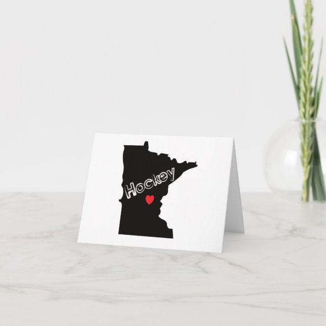 Cartão De Agradecimento Minnesota Hockey (Frente)