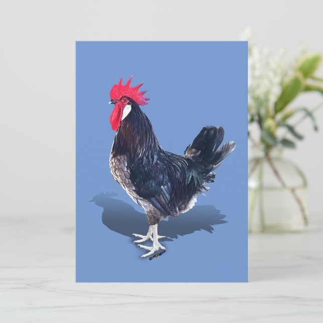 Cartão De Agradecimento Minorca Rooster (Em pé/Frente)