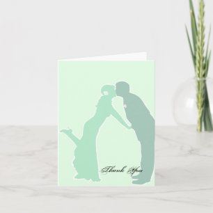 Cartão De Agradecimento Mint Casal Wedding