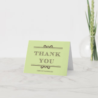 Cartão De Agradecimento Mint green refine elegance, obrigado, cartas