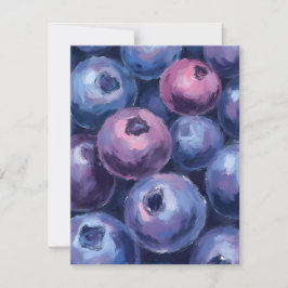 Cartão De Agradecimento Miramares Mirtilos | Pintura de Frutas