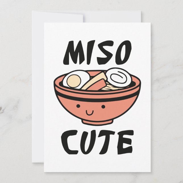 Cartão De Agradecimento Miso Cute (Frente)