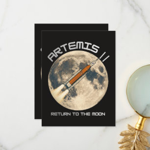 Cartão De Agradecimento Missão Artemis à lua