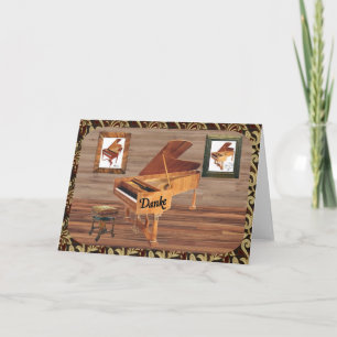 Cartão De Agradecimento Mit Klavier de Danke