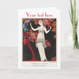 Cartão De Agradecimento Moda George Barbier Art Deco