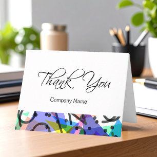Cartão De Agradecimento Modern Abstract Business Thank You Cards
