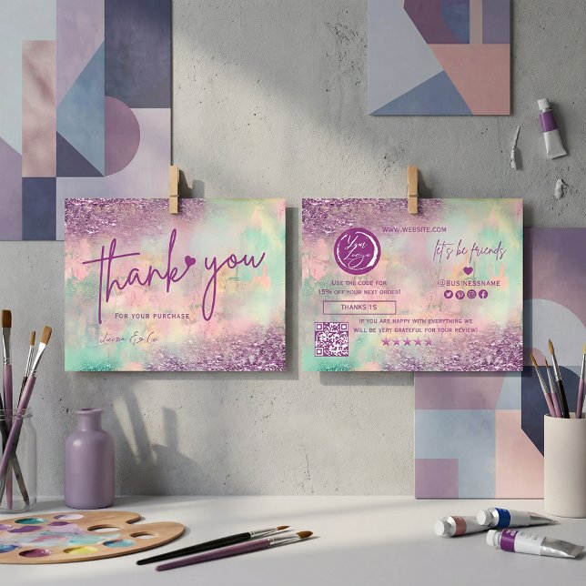 Cartão De Agradecimento Modern Art Abstract Paint Watercolor Artist (#thankyoucard #artistthankyoucard #artistbusinesscard #artistic #abstractthankyoucard #abstractartis)