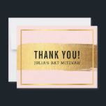 Cartão De Agradecimento MODERN BAT MITZVAH obrigado você cor-de-rosa<br><div class="desc">pelo kat massard >> kat@simplysweetPAPERIE.com << Uma maneira simples e na moda para dizer obrigado para o seu convidado para participar do BAR/BAT MITZVAH do seu filho como modelo, é simples você adicionar seus próprios detalhes ou clicar no botão personalizar e você pode adicionar ou alterar texto, fontes, tamanhos etc....</div>