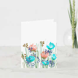 Cartão De Agradecimento Modern Blank Botanical Note Card Stationery