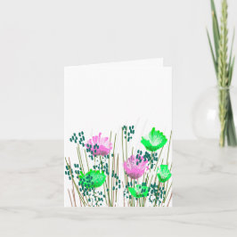 Cartão De Agradecimento Modern Blank Botanical Note Card Stationery