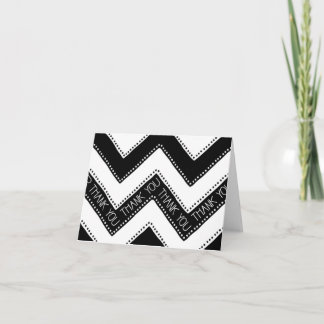 Cartão De Agradecimento Modern Bliss Chevron print Thank You card