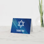 Cartão De Agradecimento Modern Blue Grunge Bar Mitzvah Thank You<br><div class="desc">Modern navy blue grunge Bar Mitzvah thank you cards.</div>