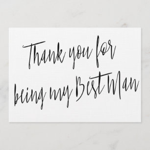 Cartão De Agradecimento Modern Chic "Obrigado por ser meu melhor homem"