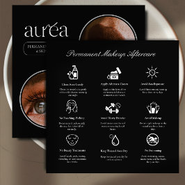 Cartão De Agradecimento Modern Cosmetic Permanent Makeup Aftercare Card