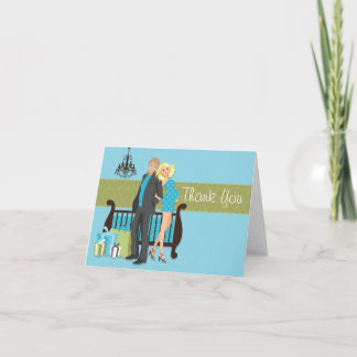 Cartão De Agradecimento Modern Couple Baby Shower Thank You Card