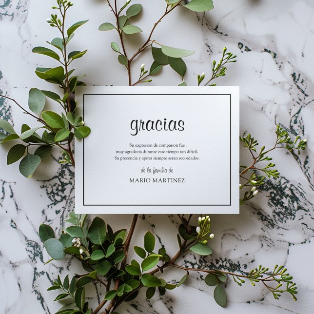 Cartão De Agradecimento Modern Espanhol Gracias | Simpatia Obrigado (Criador carregado)